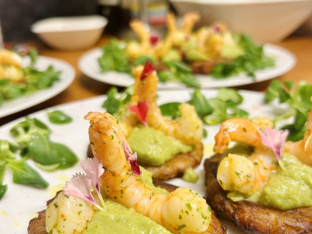 Tacos plantain aux crevettes Kreolbar